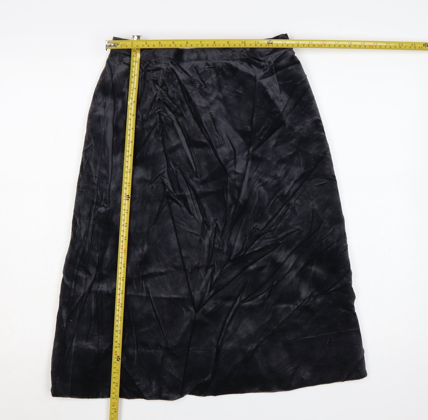 House of Fraser Women’s Black Velvet Midi Pencil Skirt Size 14