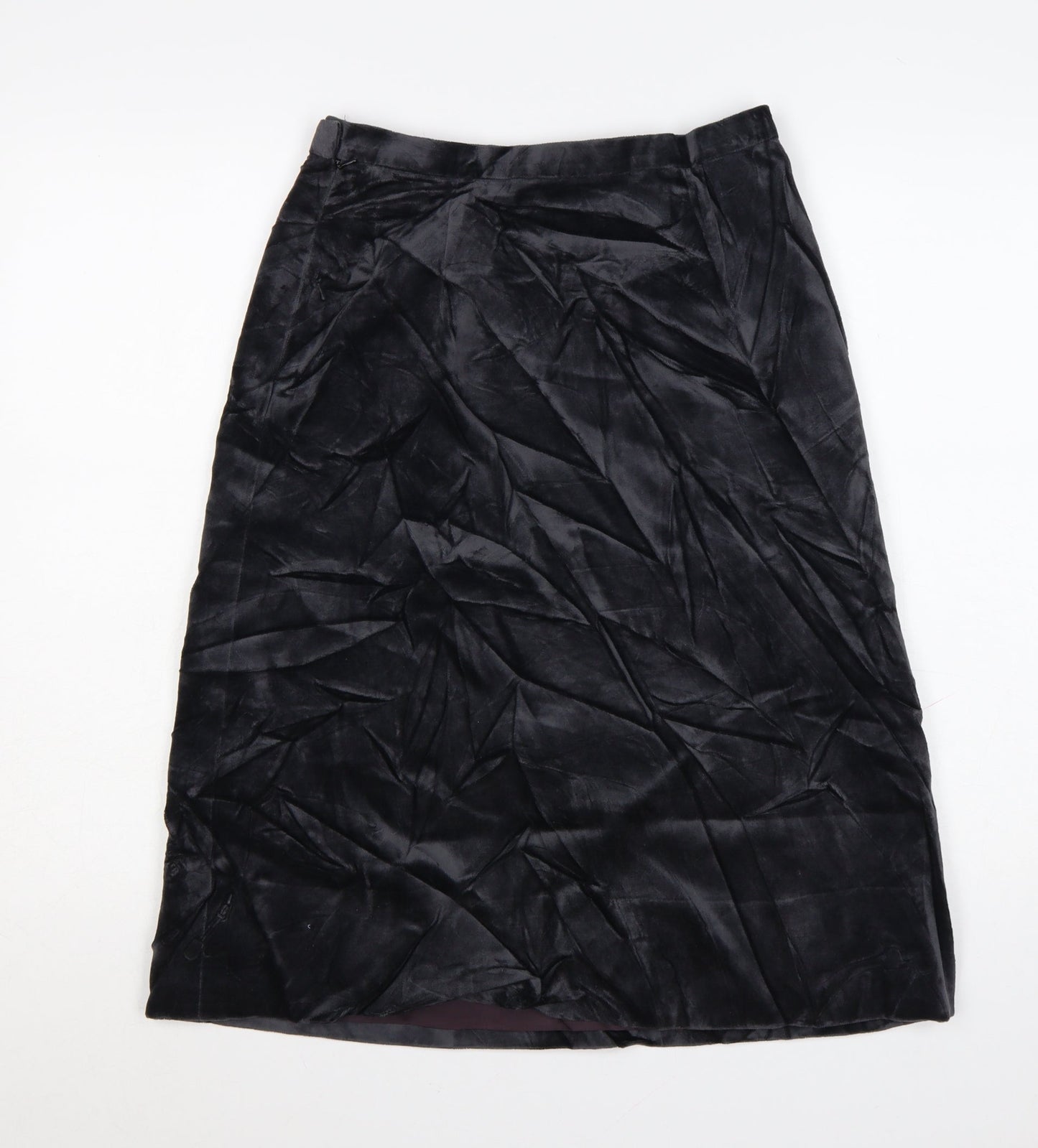 House of Fraser Women’s Black Velvet Midi Pencil Skirt Size 14