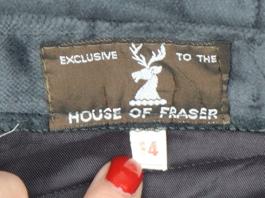 House of Fraser Women’s Black Velvet Midi Pencil Skirt Size 14