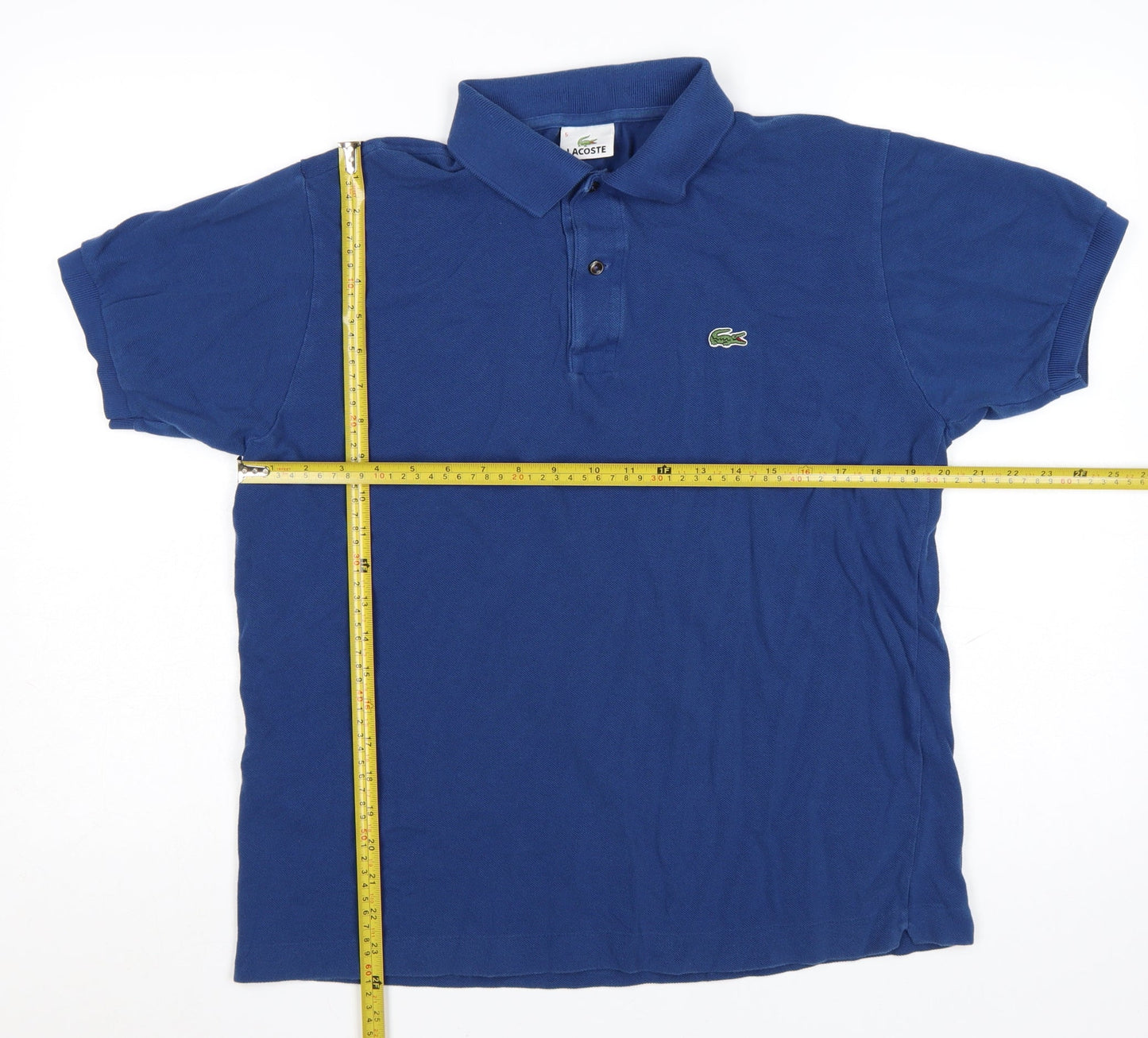 Lacoste Men's Blue Cotton Polo Shirt Size L Classic Fit