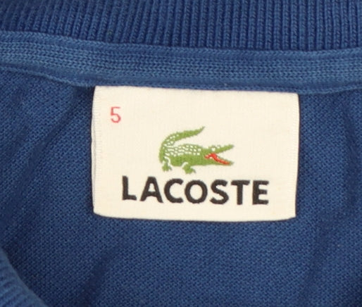 Lacoste Men's Blue Cotton Polo Shirt Size L Classic Fit