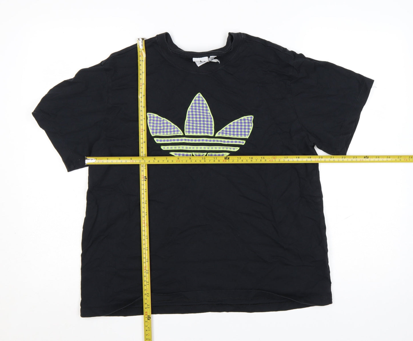 adidas Women’s Black XL Relaxed Fit Logo Cotton T-Shirt