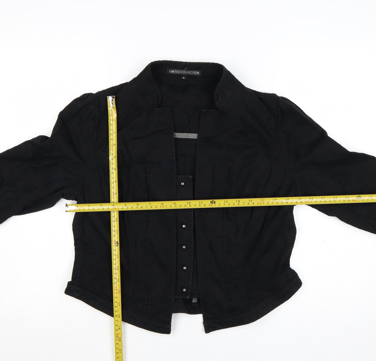 Marks and Spencer Women’s Black Cotton Jacket Size 18 Classic Style