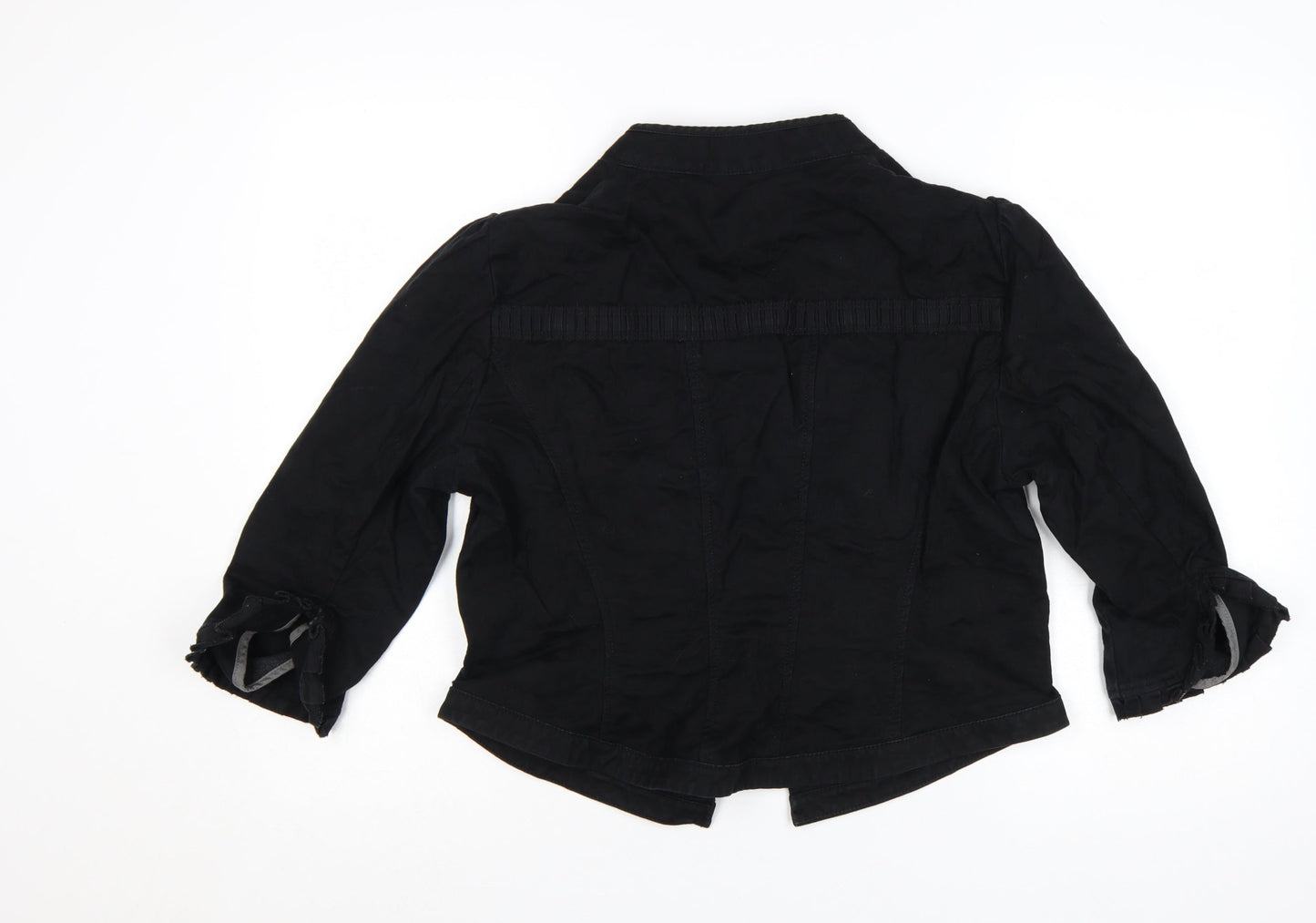 Marks and Spencer Women’s Black Cotton Jacket Size 18 Classic Style