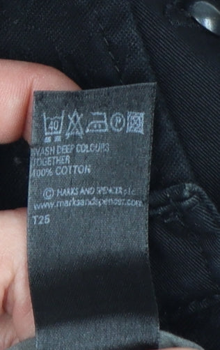 Marks and Spencer Women’s Black Cotton Jacket Size 18 Classic Style