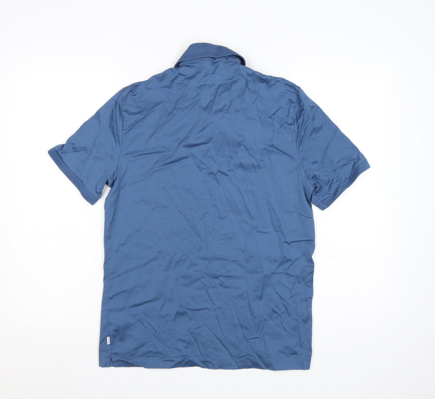 Marks and Spencer Autograph Men's Blue Supima Cotton Polo Shirt M