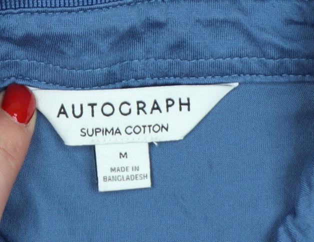 Marks and Spencer Autograph Men's Blue Supima Cotton Polo Shirt M