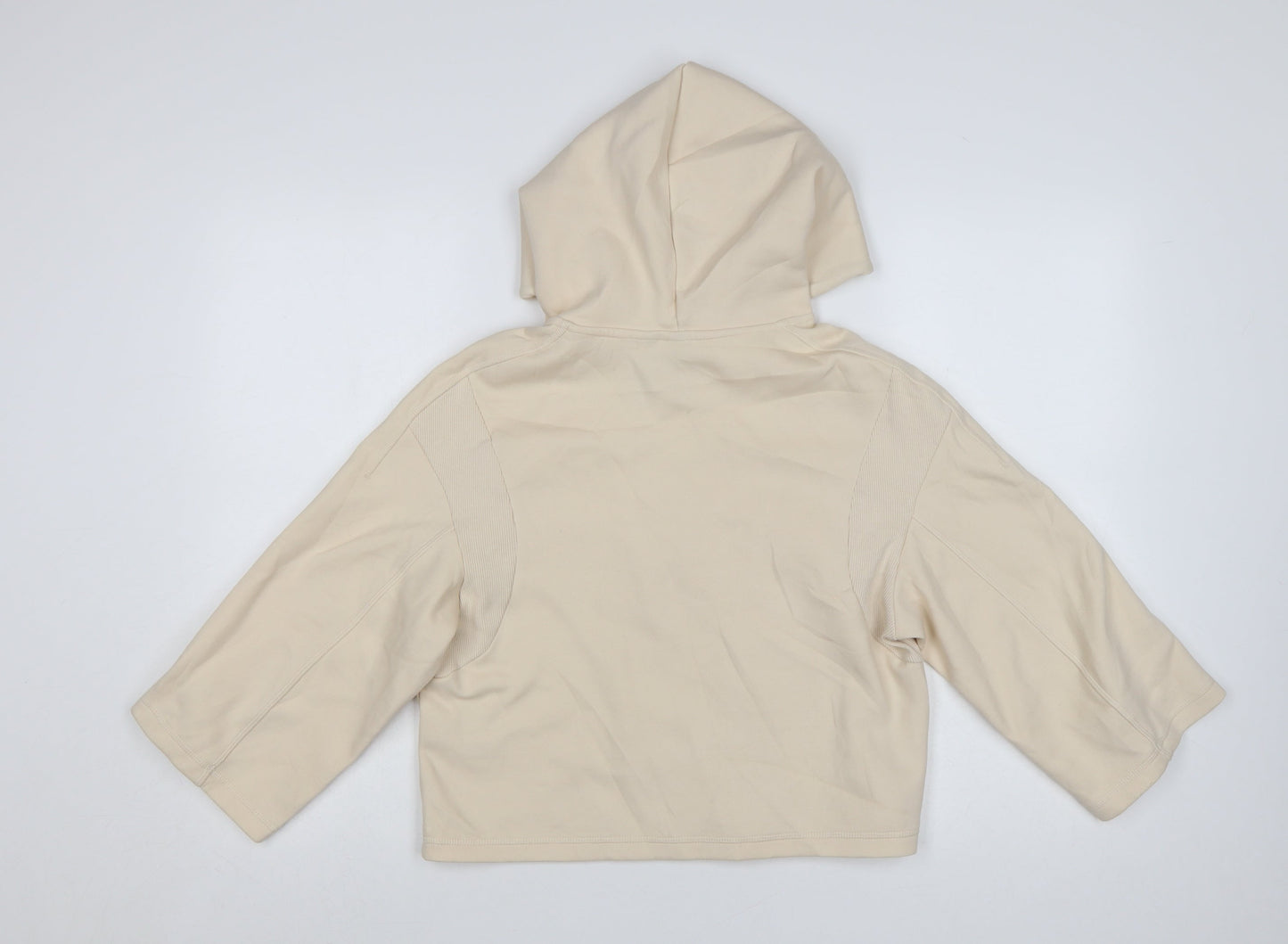 Adidas Women's Beige XS Pullover Hoodie Team Logo Cotton Blend