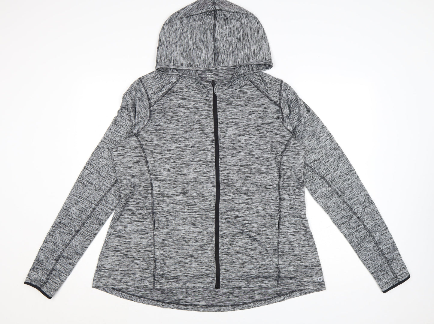 Marks and Spencer Womens Grey Marl Full Zip Hoodie Size 20