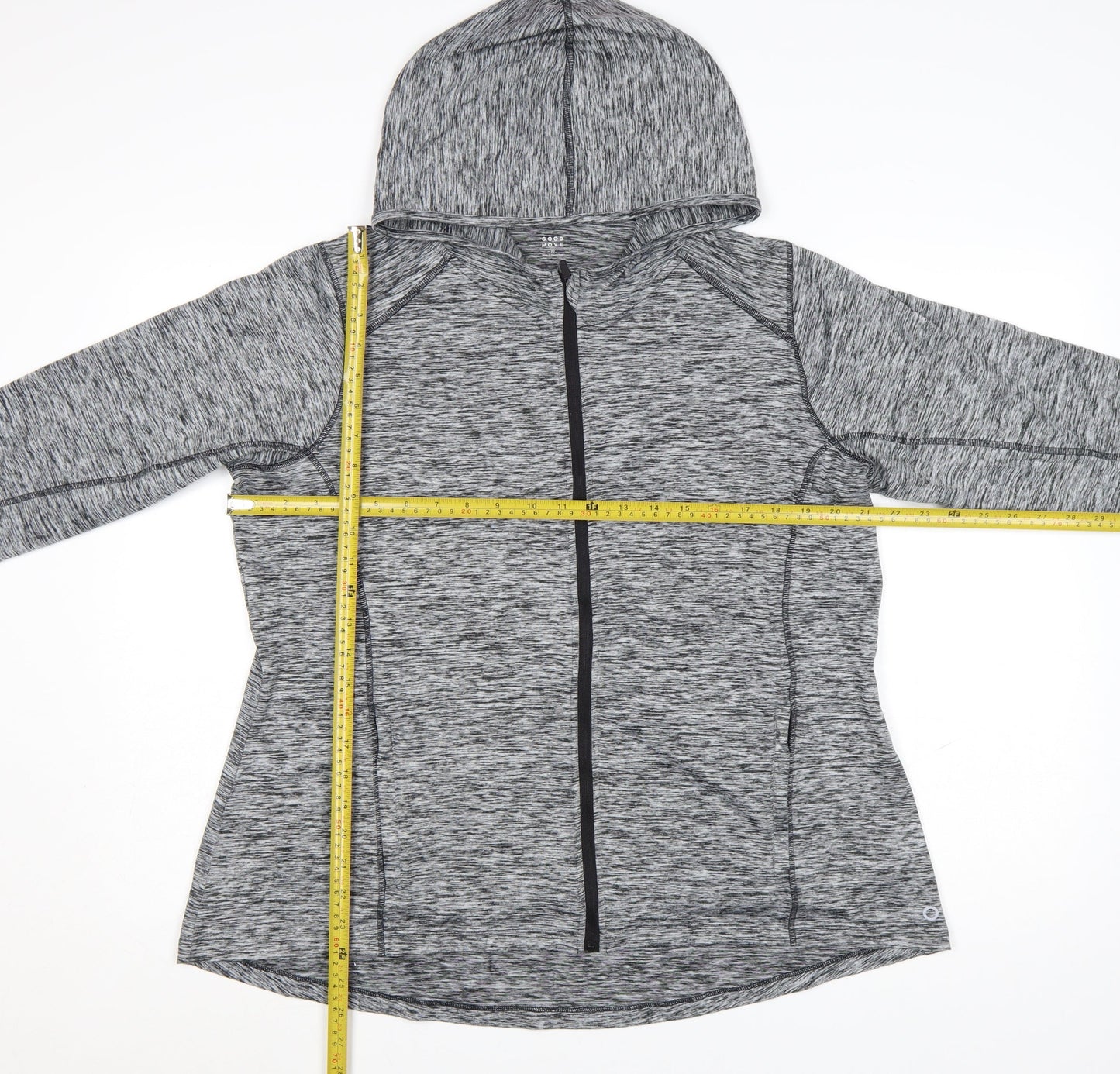 Marks and Spencer Womens Grey Marl Full Zip Hoodie Size 20