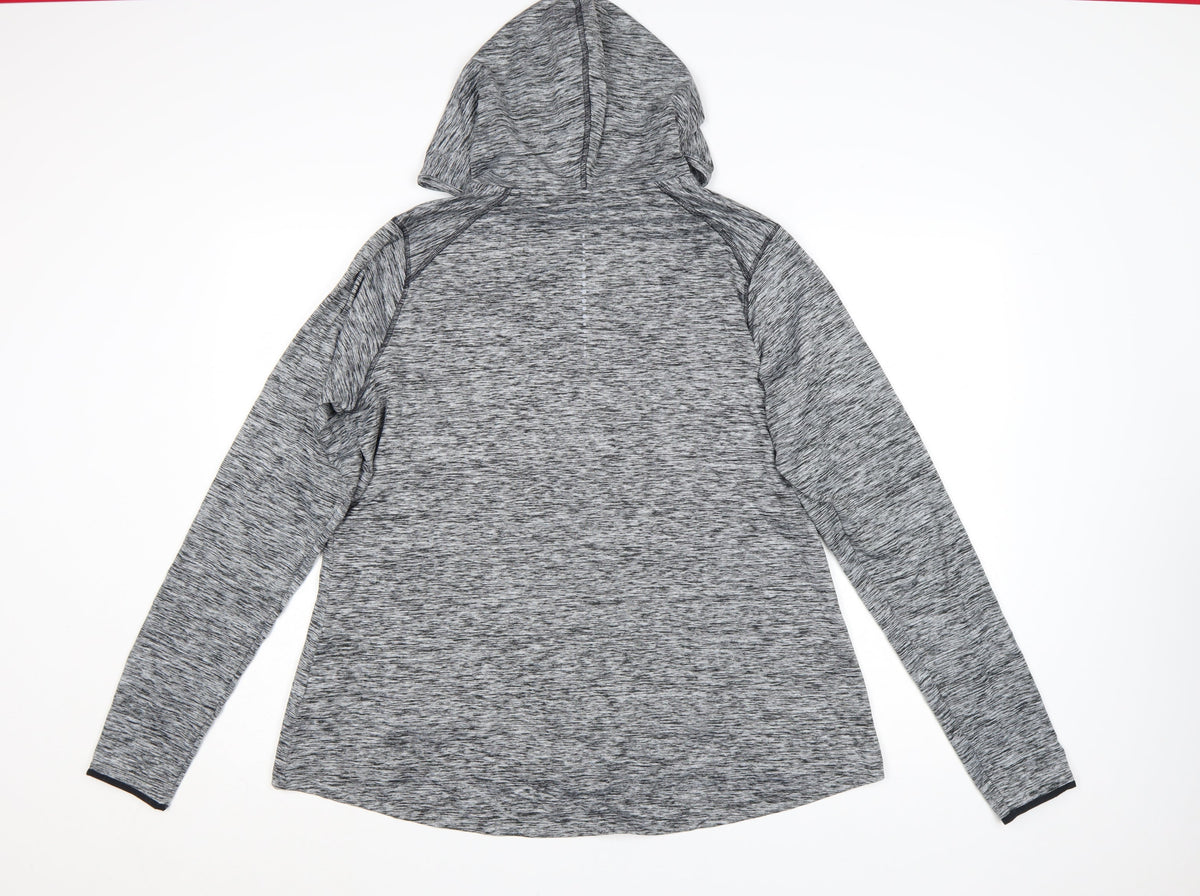 Marks & Spencer Womens Grey Marl Full Zip Hoodie Size 20