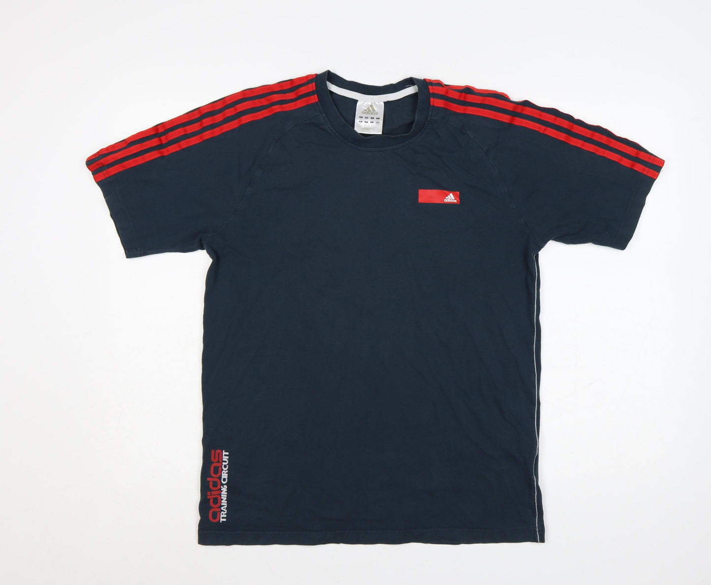 Adidas Men's Navy Blue Short Sleeve Crew Neck Cotton T-Shirt M