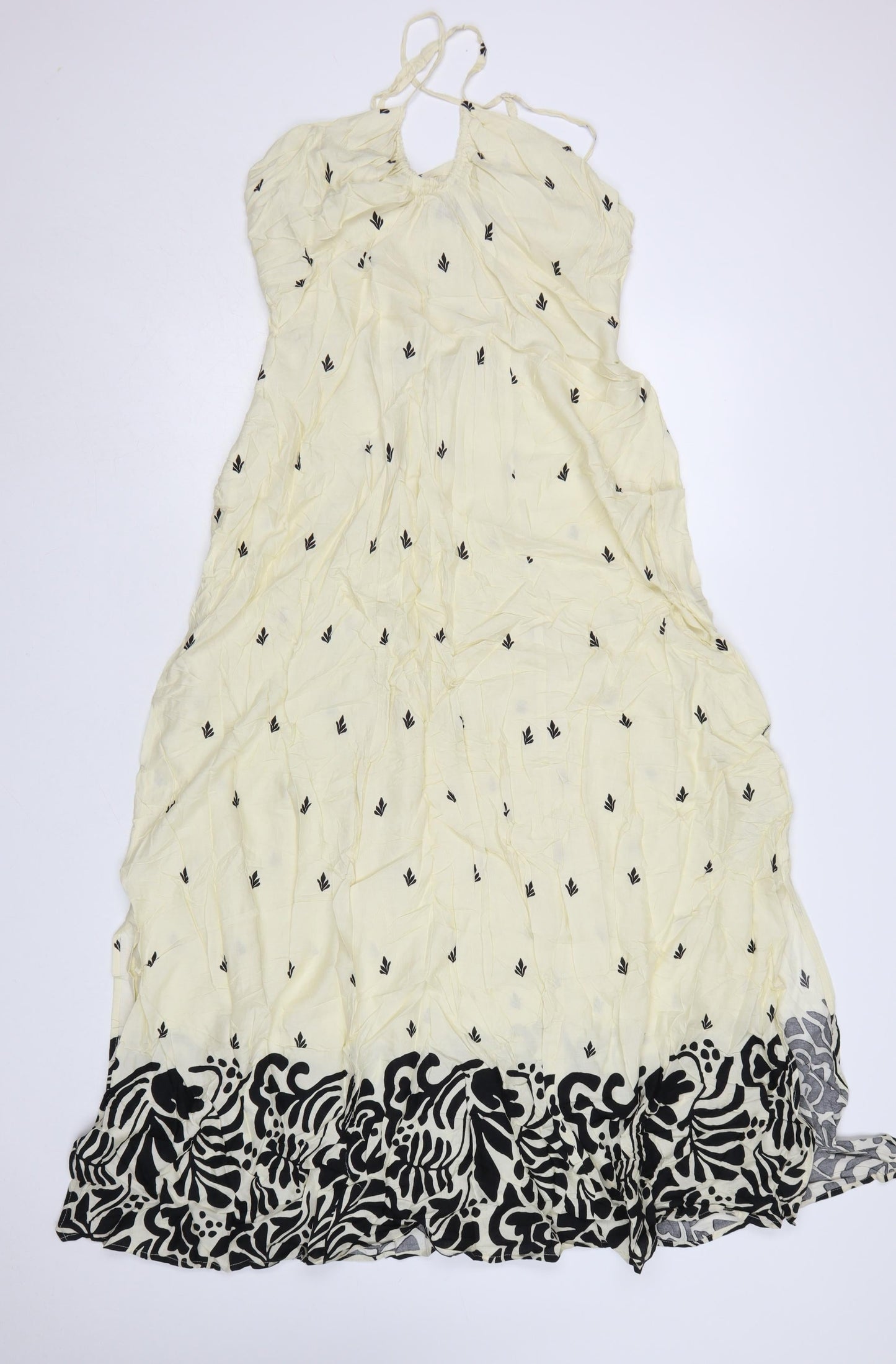 Marks and Spencer Women’s Ivory Maxi Dress Size 12 Sleeveless Boho Summer
