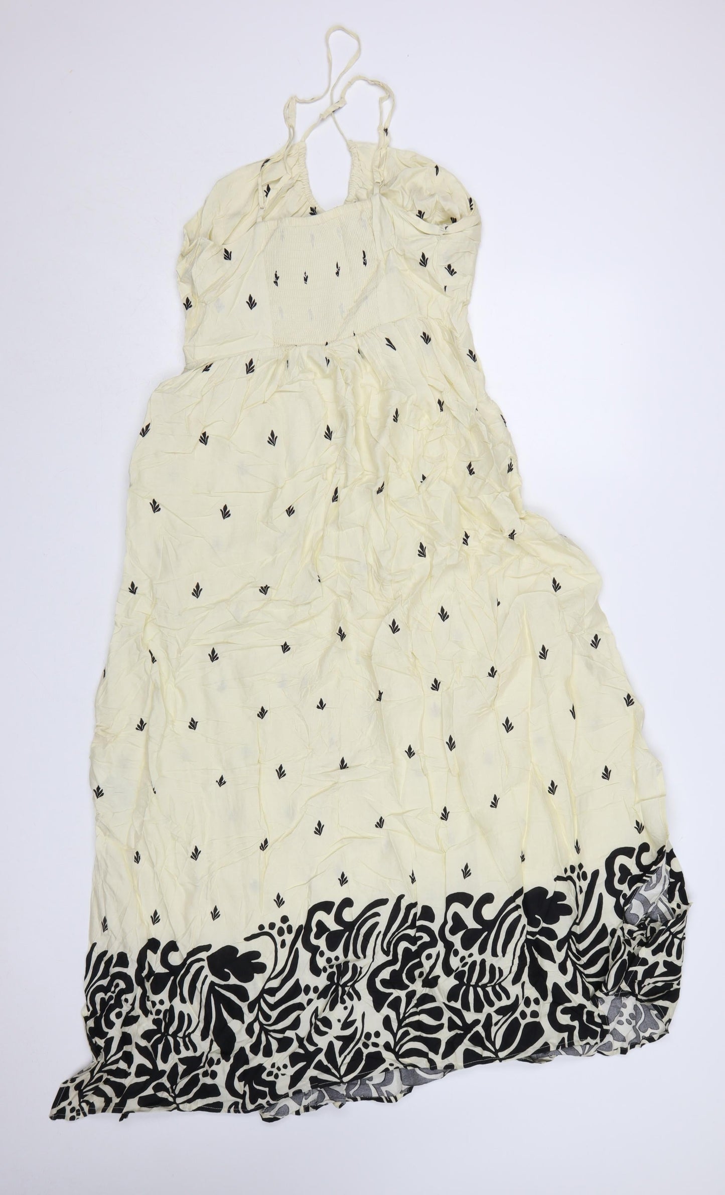 Marks and Spencer Women’s Ivory Maxi Dress Size 12 Sleeveless Boho Summer