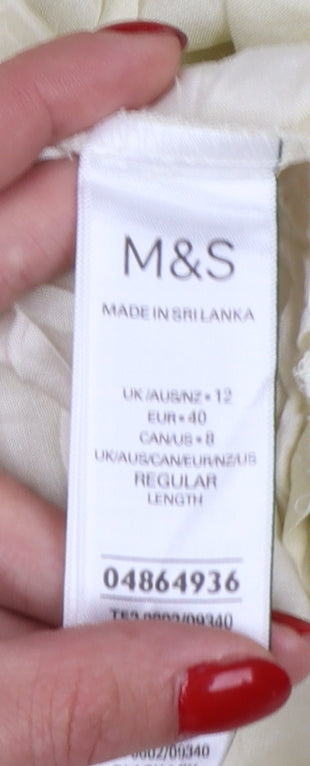 Marks and Spencer Women’s Ivory Maxi Dress Size 12 Sleeveless Boho Summer