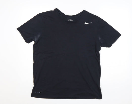 Nike Men's Black Dri-FIT Athletic Fit Crew Neck T-Shirt Size L