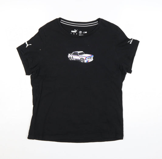 Puma BMW Motorsport Women's Black XL Crew Neck T-Shirt