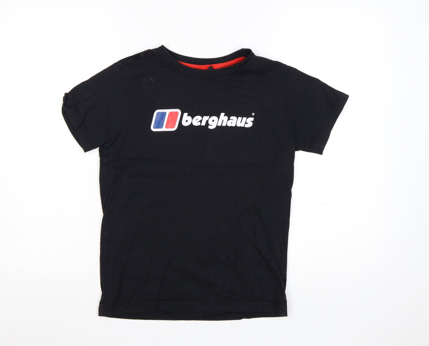 Berghaus Boys Black 11-12 Years Logo Cotton Short Sleeve T-Shirt