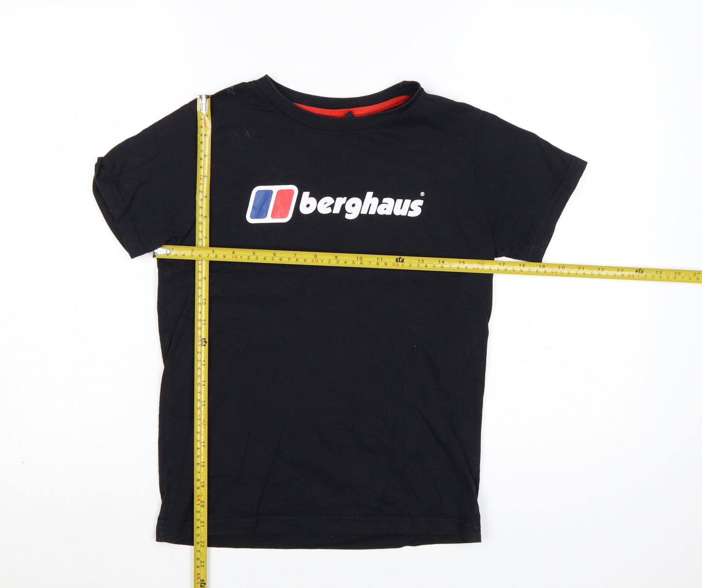 Berghaus Boys Black 11-12 Years Logo Cotton Short Sleeve T-Shirt