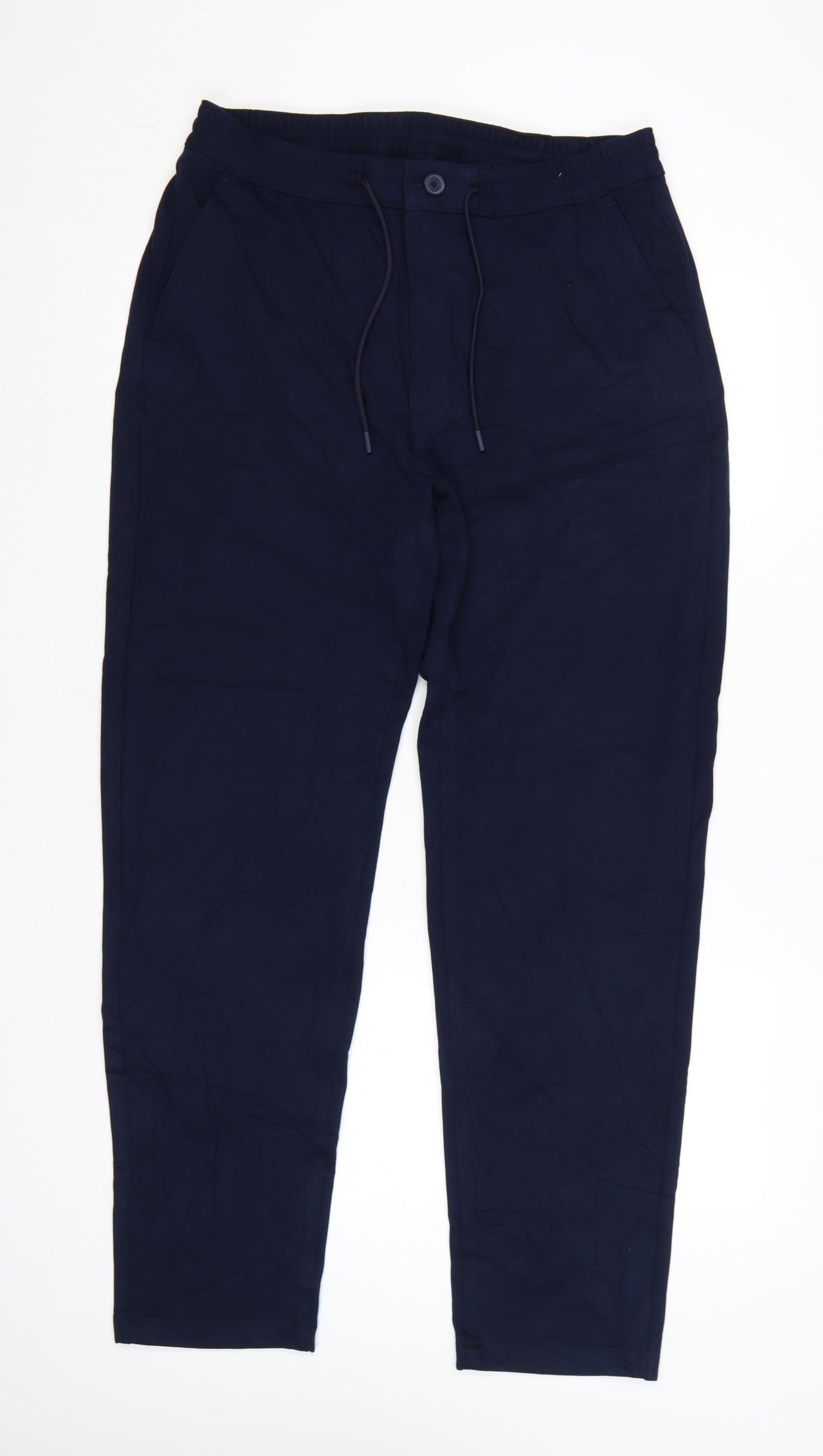 Marks and Spencer Autograph Men's Blue Tapered Trousers M