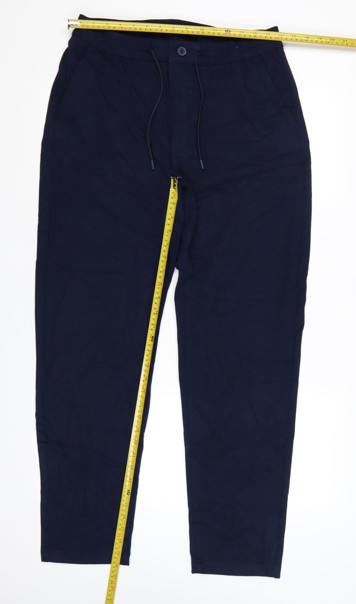 Marks and Spencer Autograph Men's Blue Tapered Trousers M