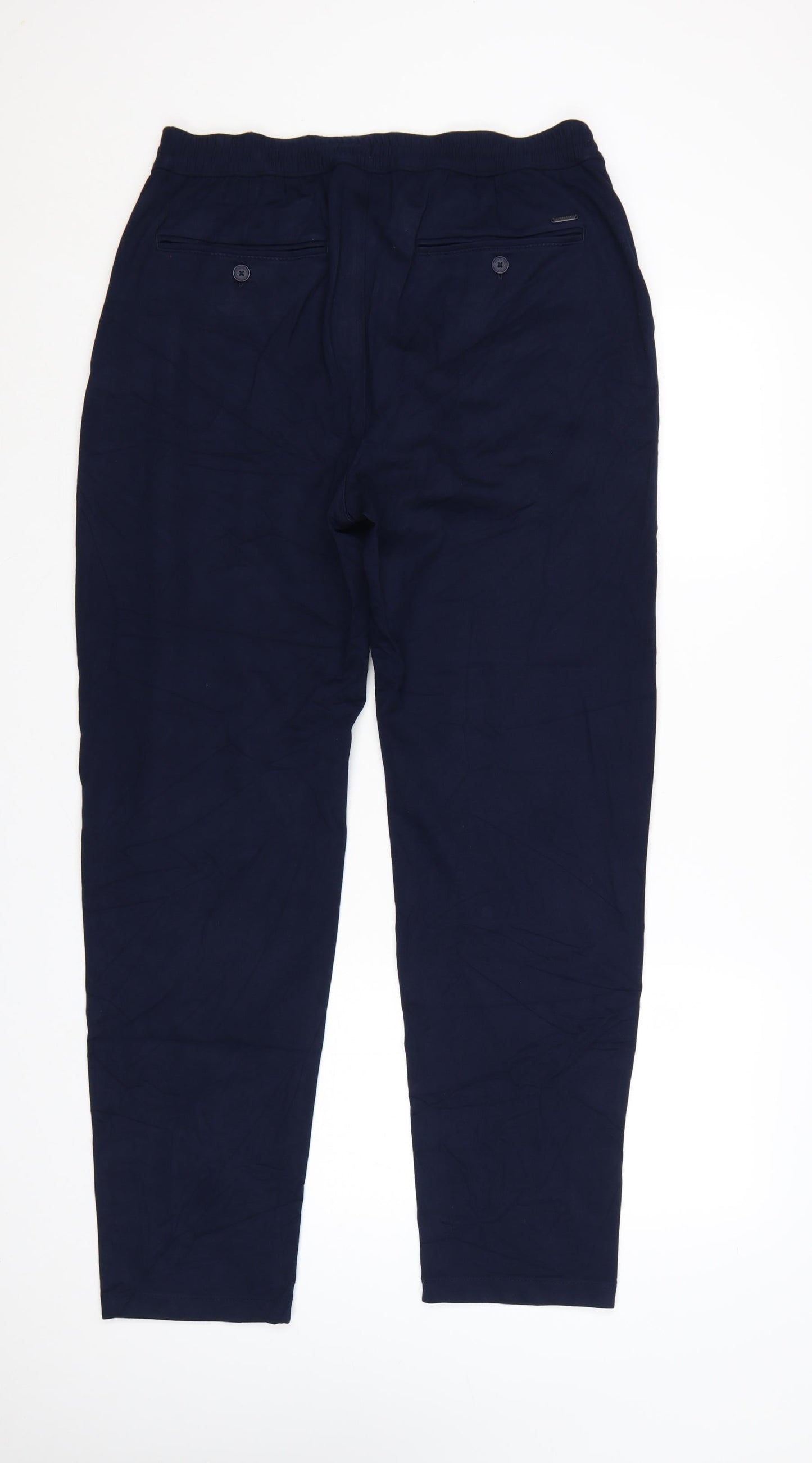 Marks and Spencer Autograph Men's Blue Tapered Trousers M