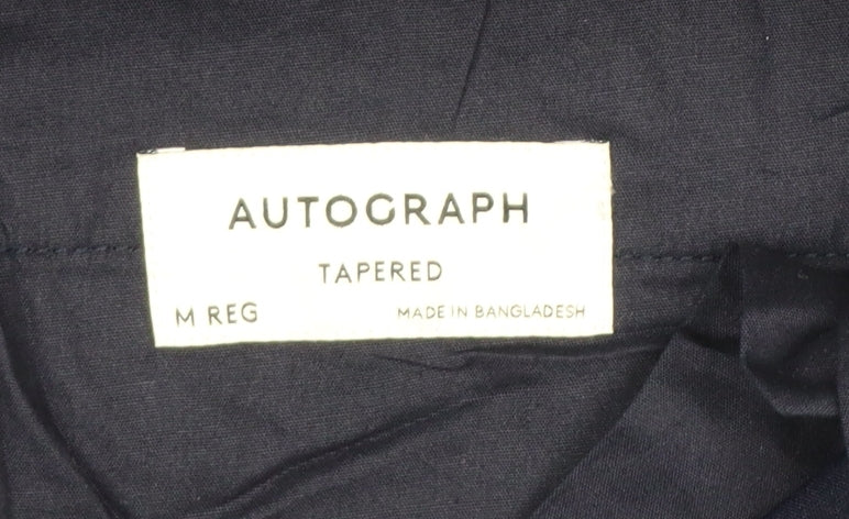 Marks and Spencer Autograph Men's Blue Tapered Trousers M