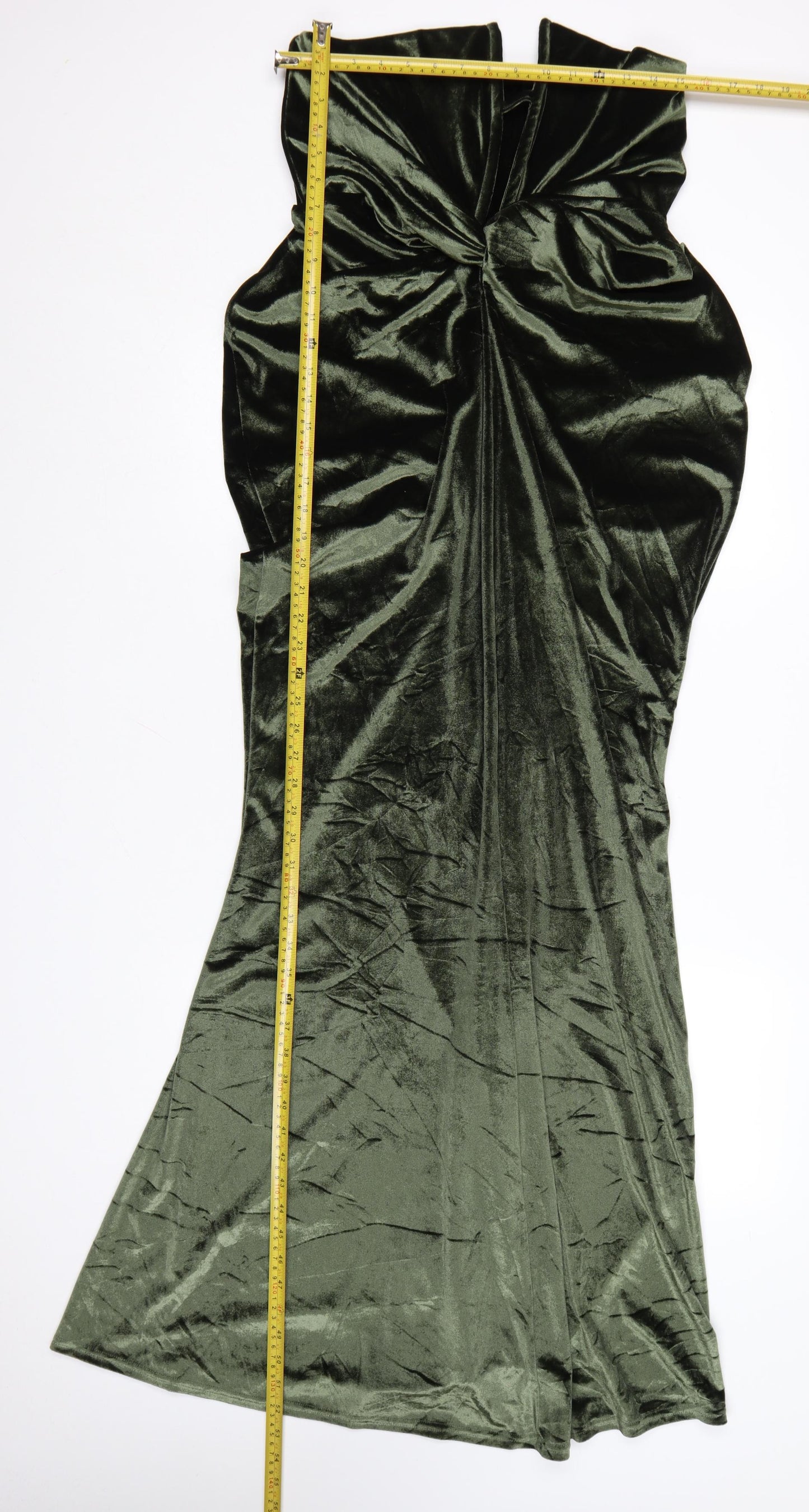 ASOS DESIGN Women’s Green Velvet Strapless Mermaid Evening Dress Size 14