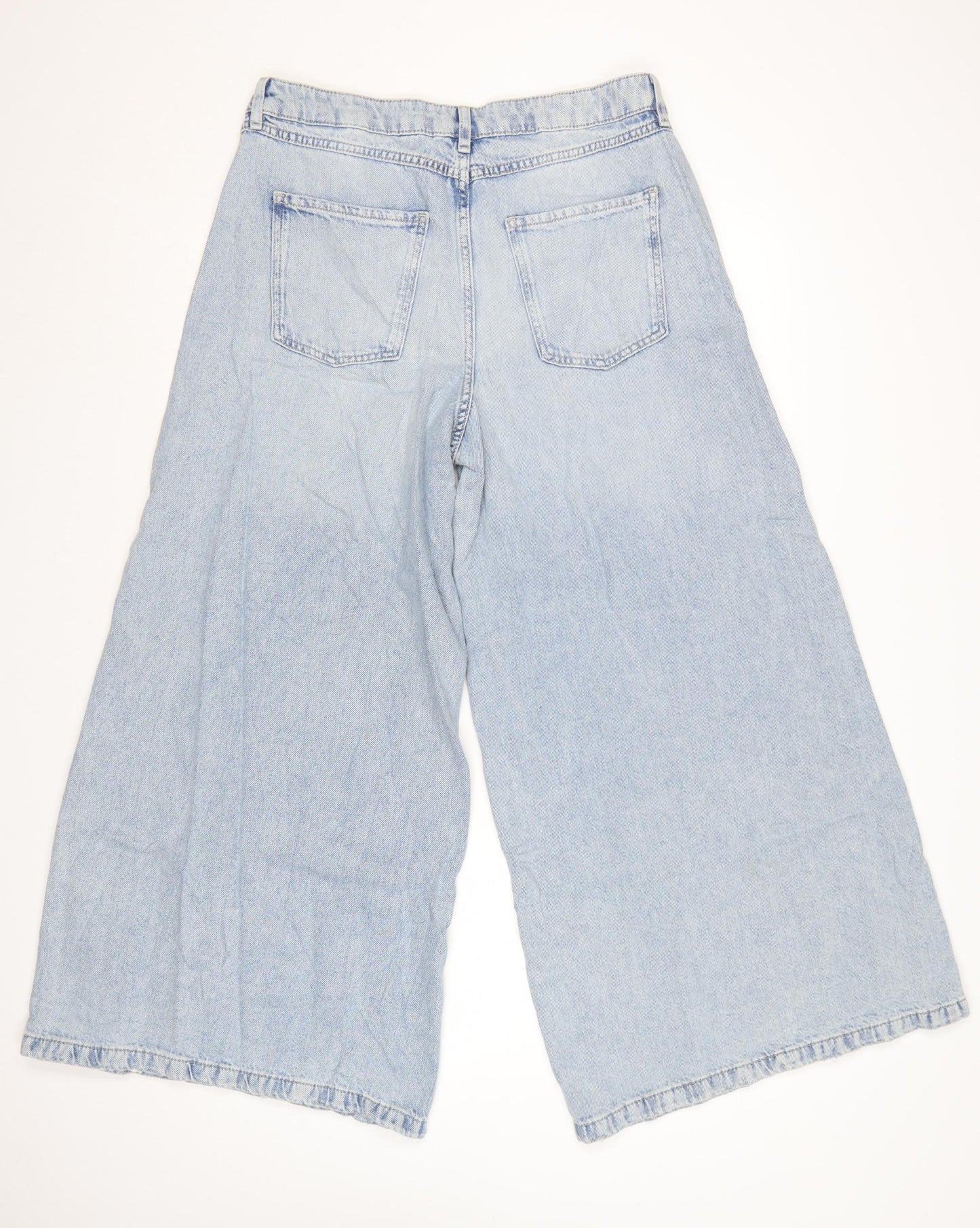Marks and Spencer Women’s Blue Wide-Leg Jeans Size 14