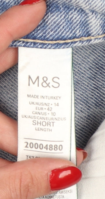 Marks and Spencer Women’s Blue Wide-Leg Jeans Size 14