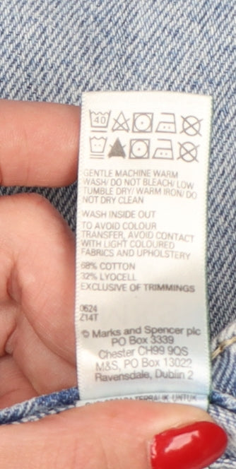 Marks and Spencer Women’s Blue Wide-Leg Jeans Size 14