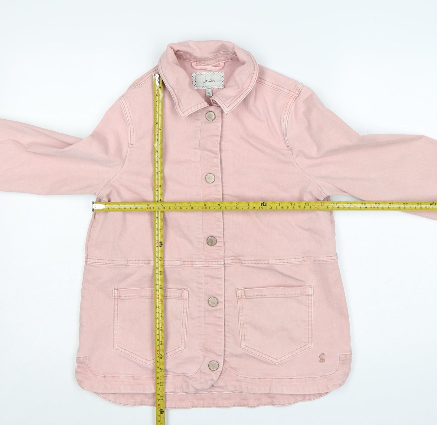 Joules Women Pink Cotton Mid-Length Casual Jacket UK 8