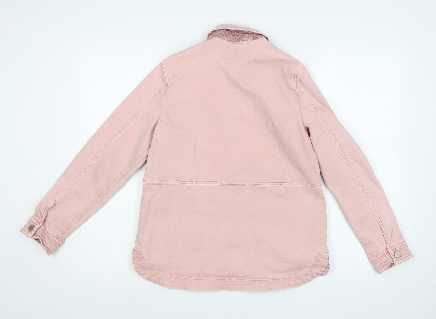 Joules Women Pink Cotton Mid-Length Casual Jacket UK 8