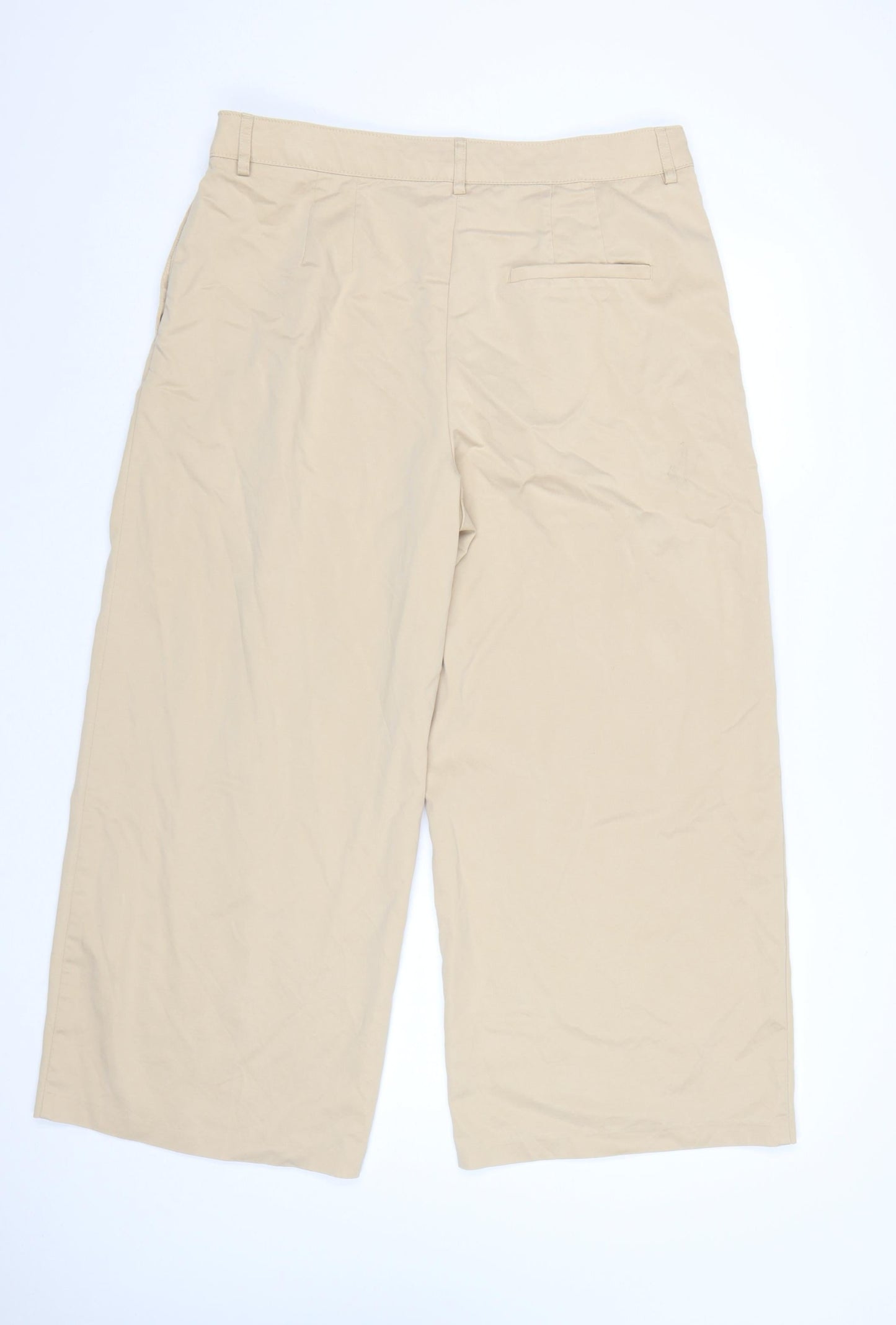 Marks and Spencer Women Beige Chino Trousers Size 18 Short