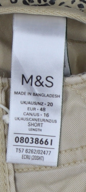 Marks and Spencer Women’s Beige Cargo Trousers Size 20 Short