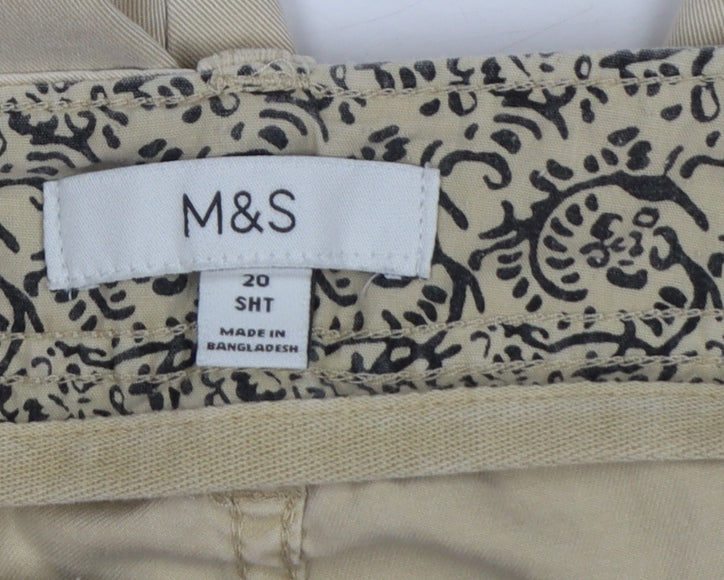 Marks and Spencer Women’s Beige Cargo Trousers Size 20 Short