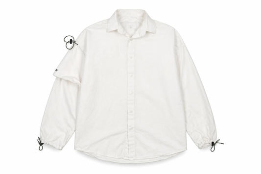 ADER Men White Cotton Button-Up Long Sleeve Casual Shirt One Size
