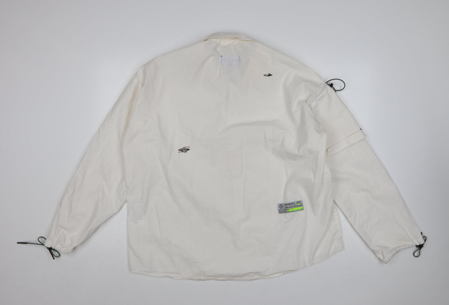 ADER Men White Cotton Button-Up Long Sleeve Casual Shirt One Size