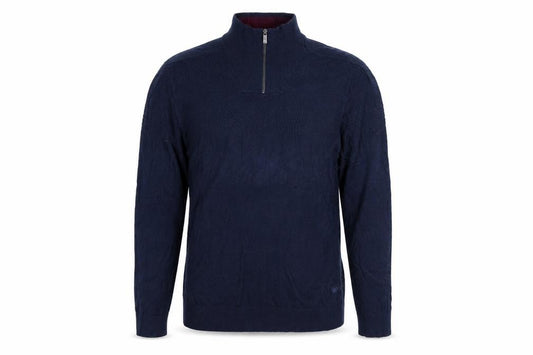 FatFace Men's Blue XL 1/2 Zip Cotton Cashmere Jumper