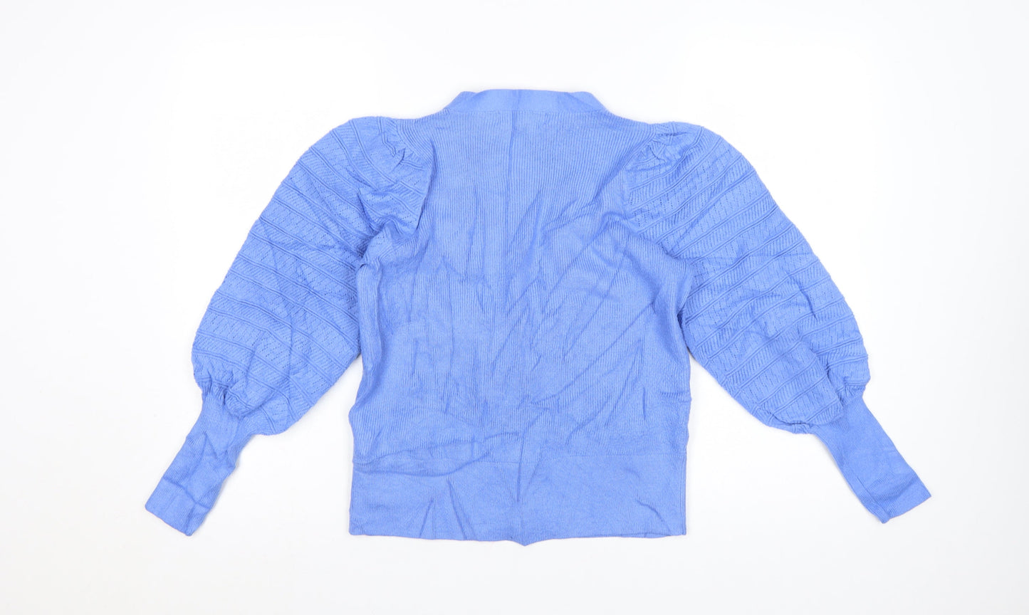 Marks and Spencer Women's Blue Puff Sleeve Cardigan Size 10