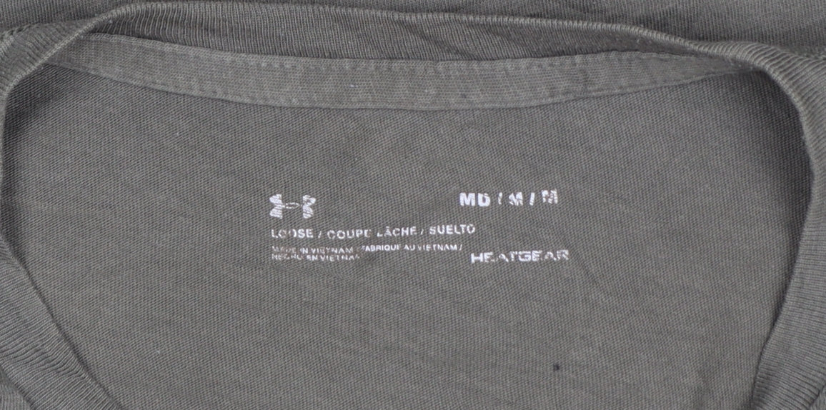 Under Armour Men's Green HeatGear Loose Fit Crew Neck T-Shirt Size M
