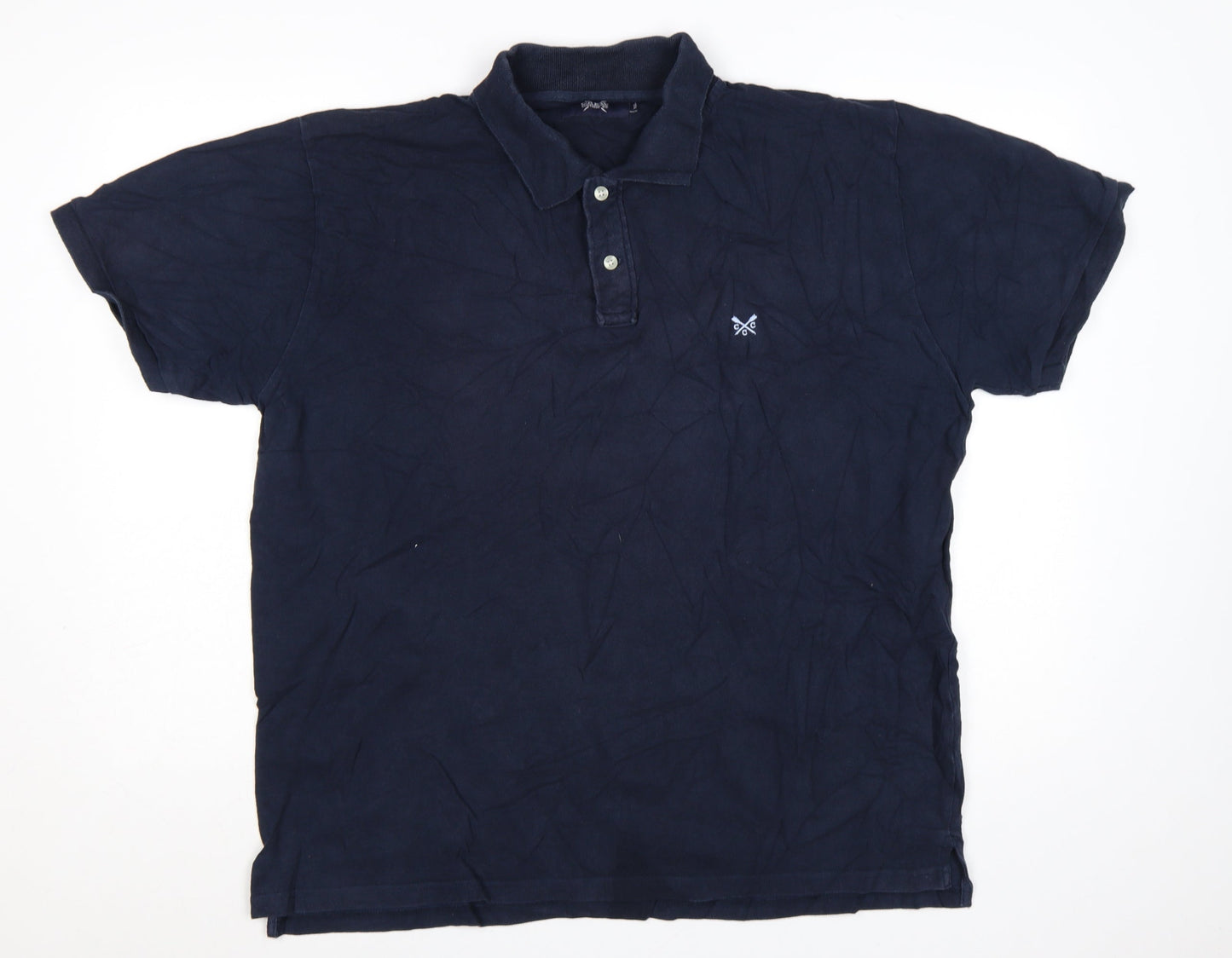Crew Clothing Co. Men’s Blue 2XL Cotton Short Sleeve Polo Shirt