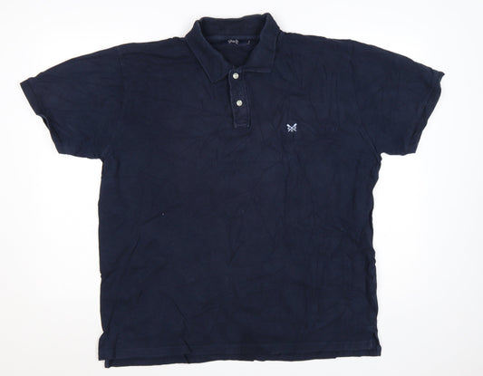 Crew Clothing Co. Men’s Blue 2XL Cotton Short Sleeve Polo Shirt