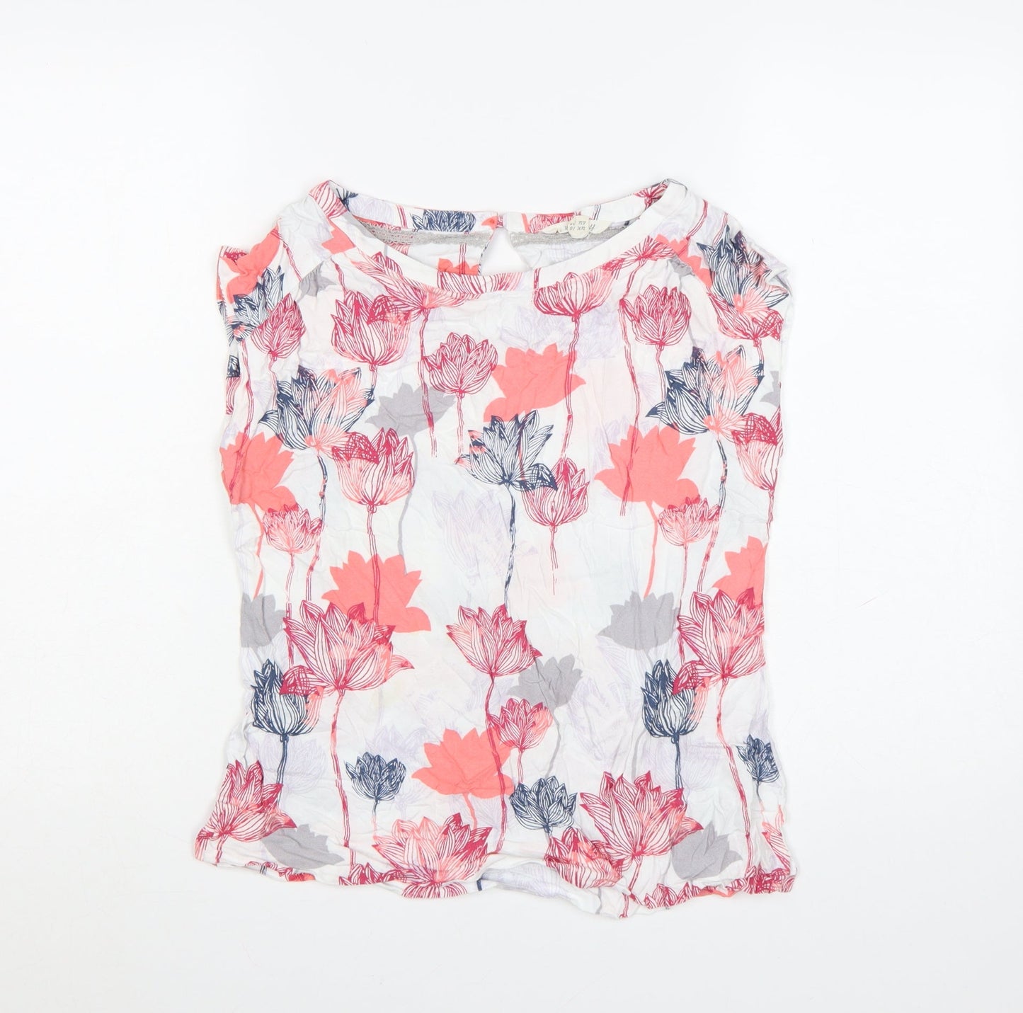White Stuff Women’s Multicoloured Floral Sleeveless Blouse UK 10