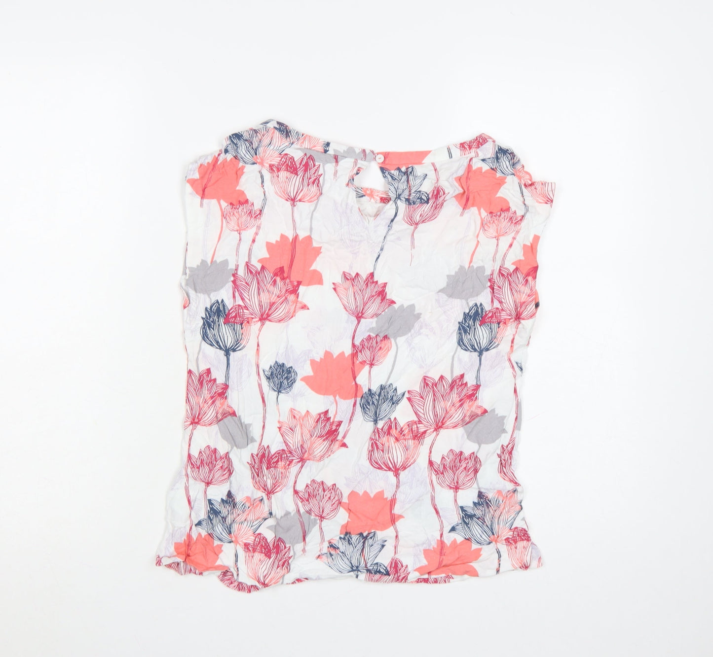 White Stuff Women’s Multicoloured Floral Sleeveless Blouse UK 10