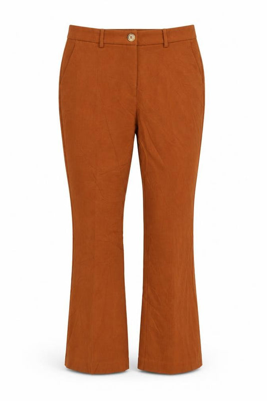 Marks and Spencer Women’s Brown Slim Flared Trousers Size 12 Long