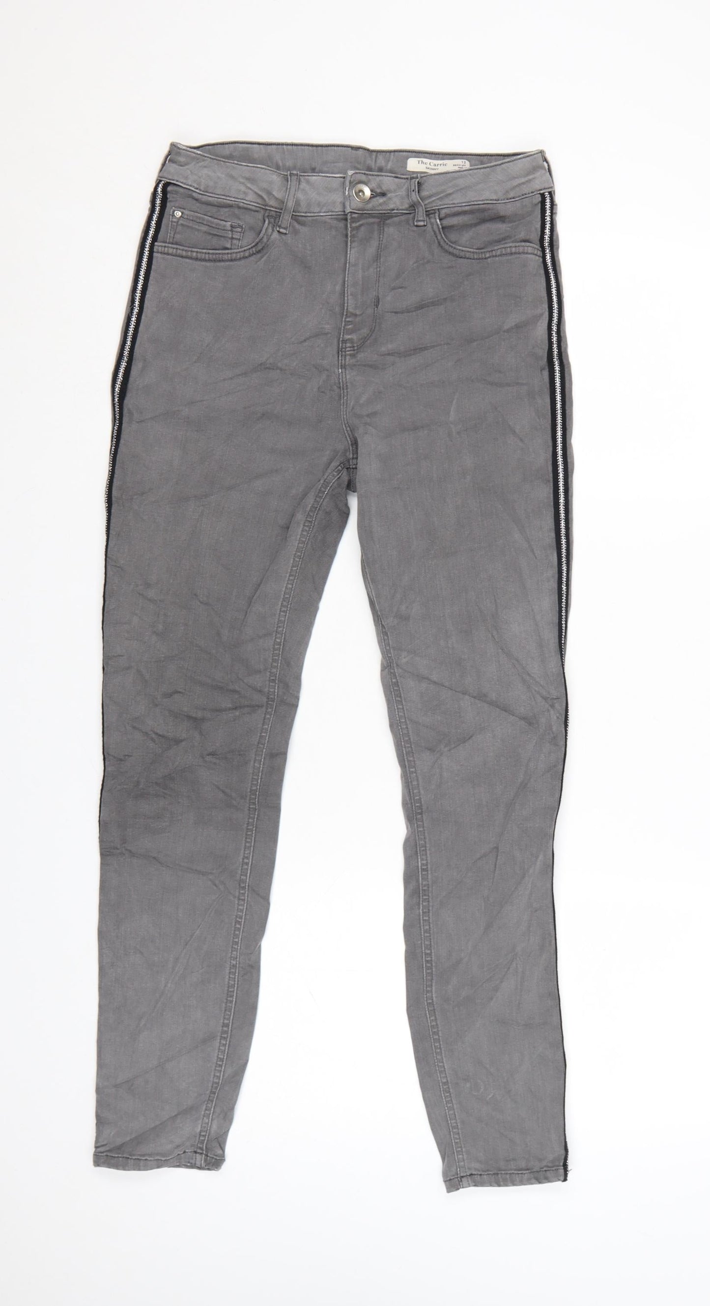 Marks and Spencer Women’s Grey Skinny Jeans Size 12 Regular Stretch Denim