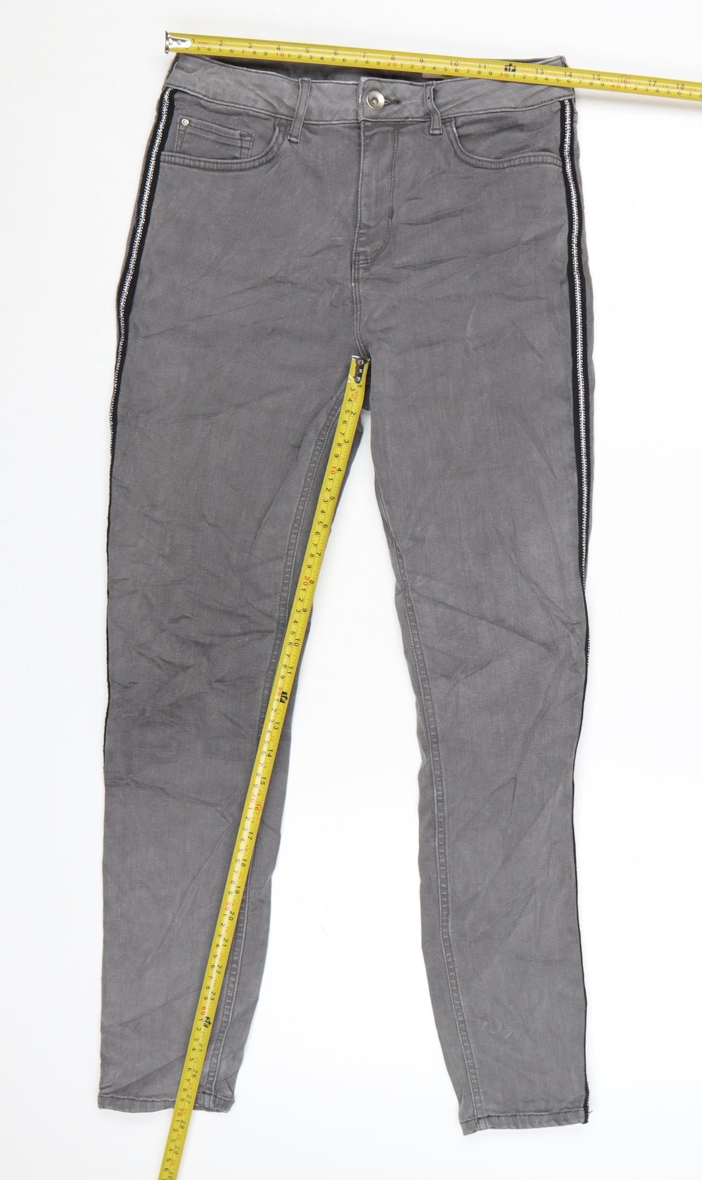 Marks and Spencer Women’s Grey Skinny Jeans Size 12 Regular Stretch Denim