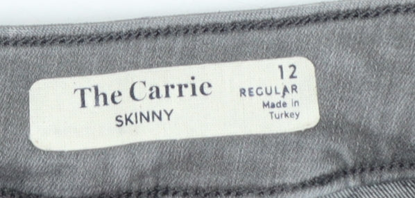Marks and Spencer Women’s Grey Skinny Jeans Size 12 Regular Stretch Denim