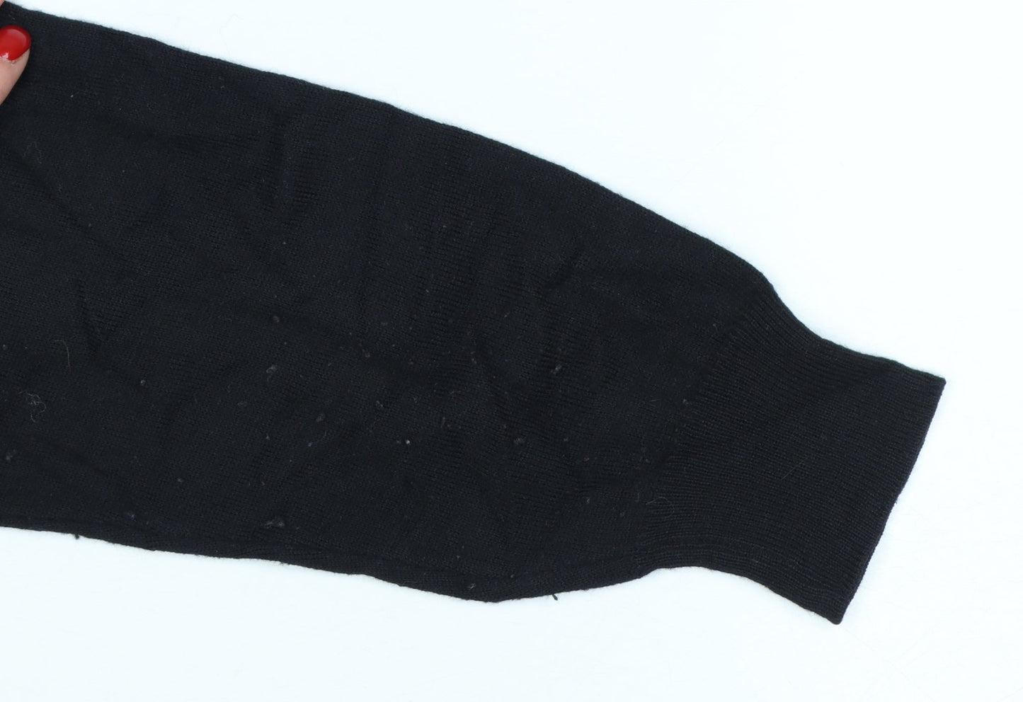 Marks and Spencer Men’s Black L Henley Collared Wool Blend Jumper